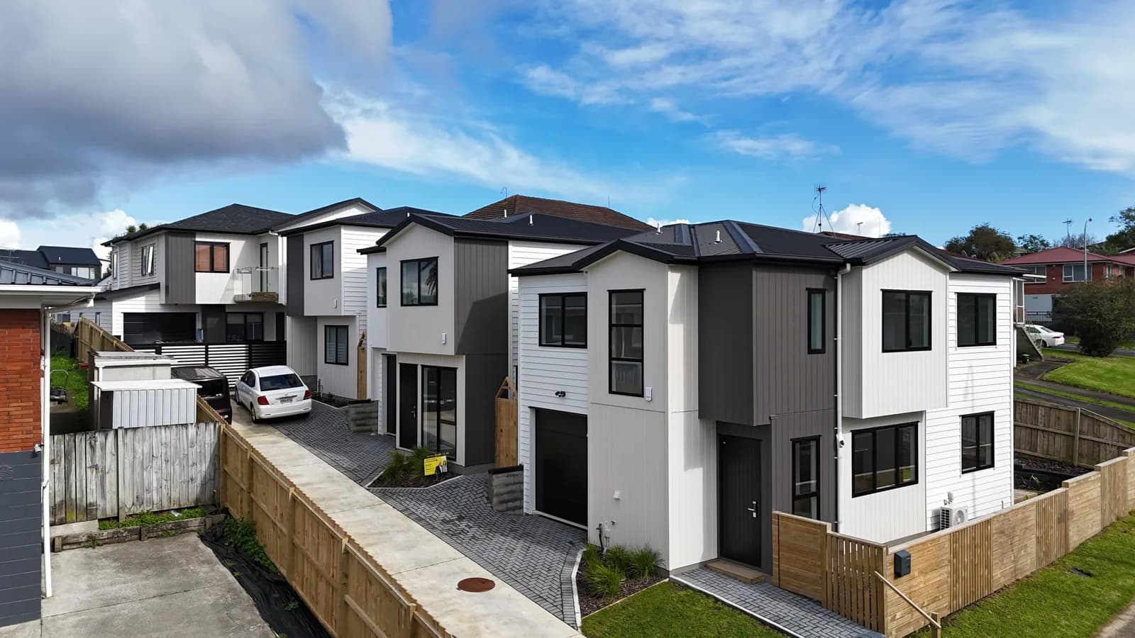 Larne Avenue homes in Pakuranga Heights, Auckland — exterior view