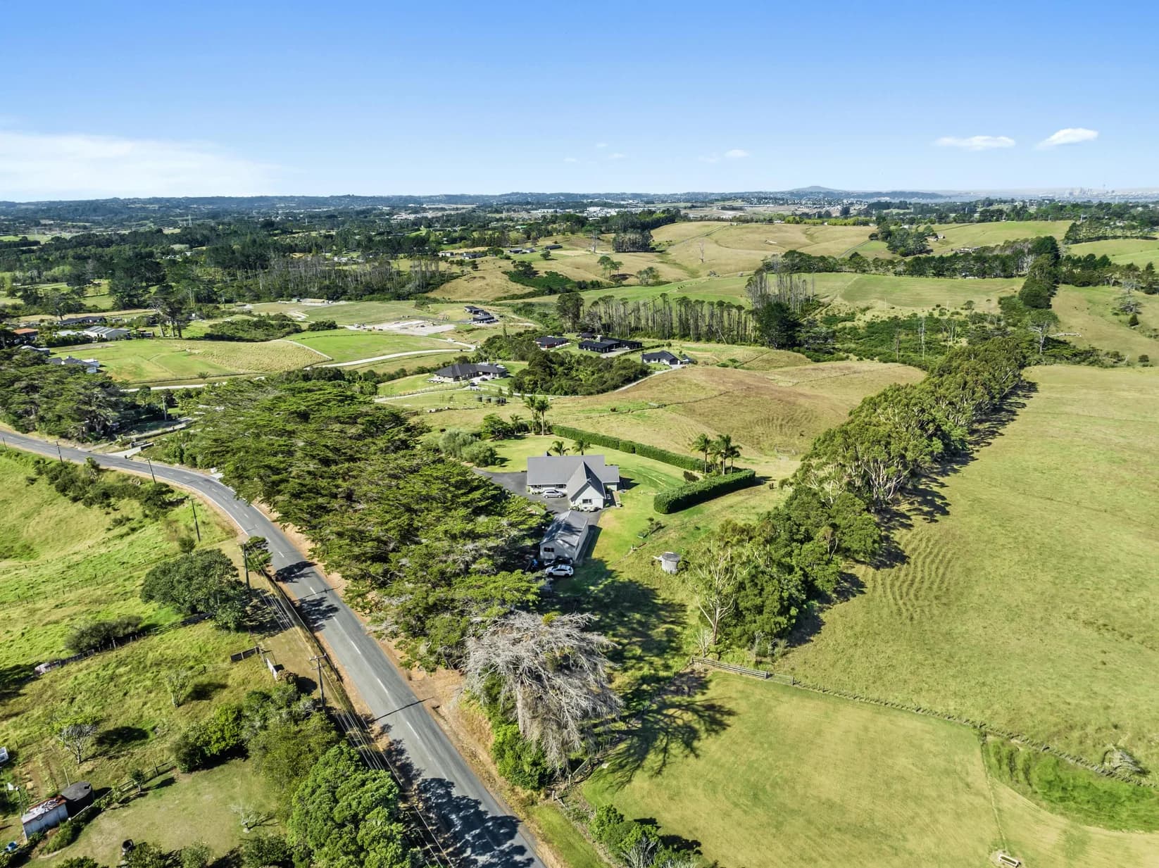 Taupaki development aerial overview of the land