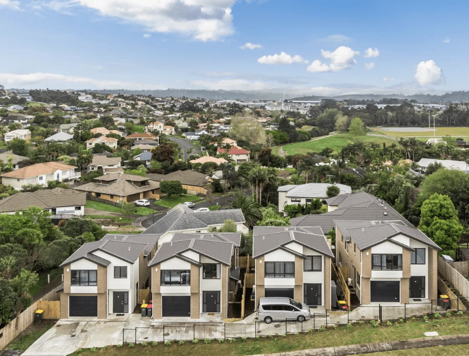 Tenbless Court homes in Unsworth Heights, Auckland - exterior view
