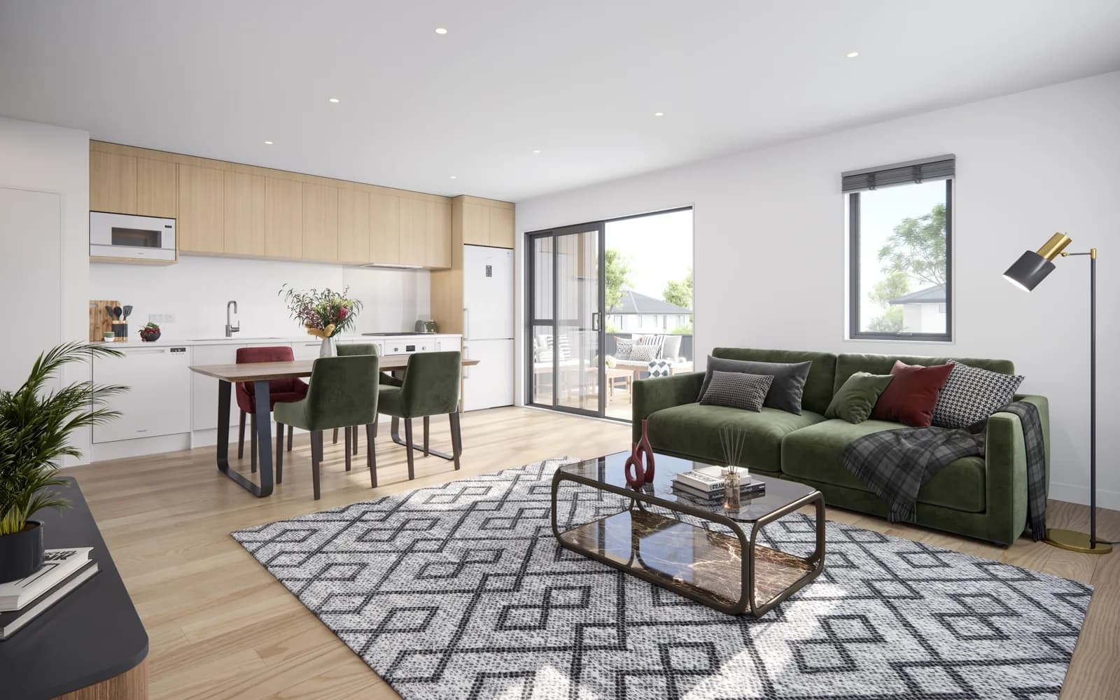 Architectural render of Wroughton Crescent development in Ōtara, Auckland — view 3