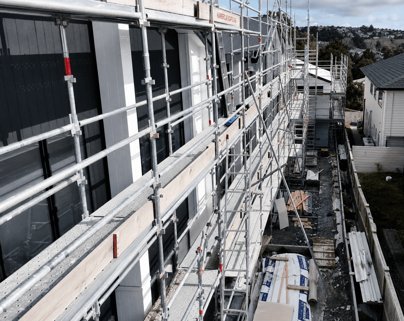 Interior construction detail at Tudor Residences.