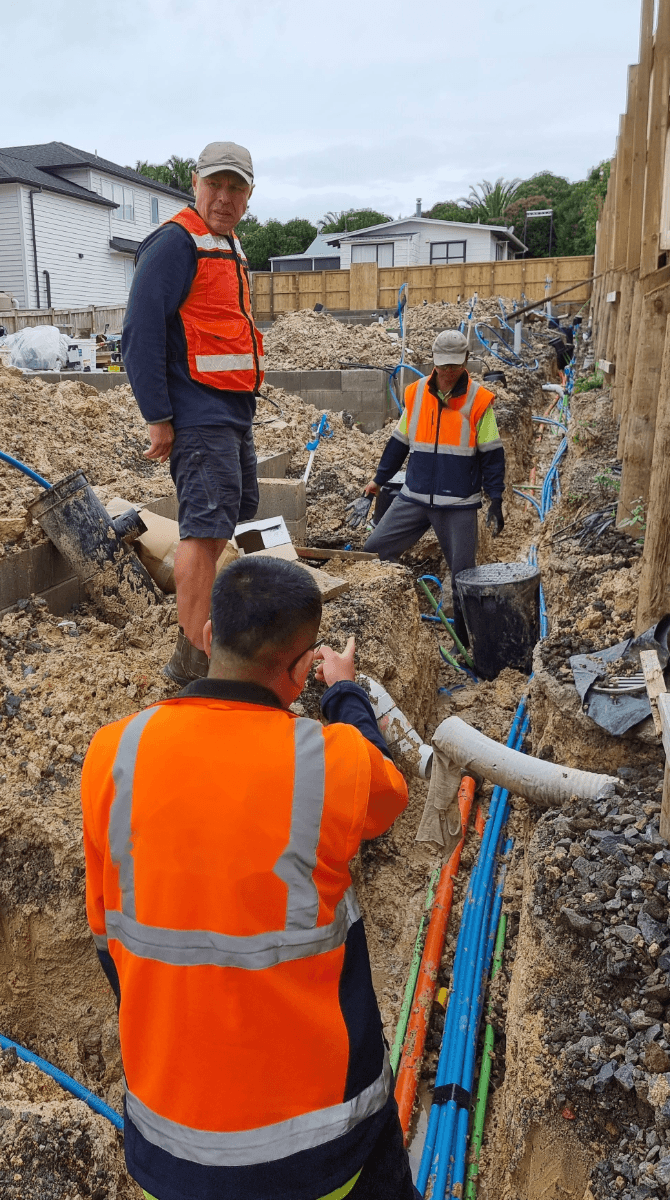 Creston Property construction team on site in Auckland.