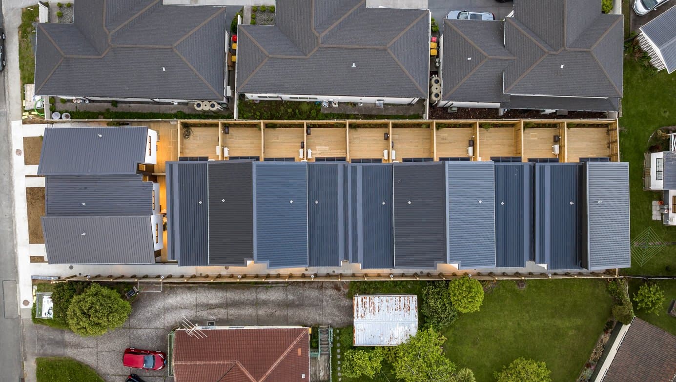 Tudor Residences completed exterior drone