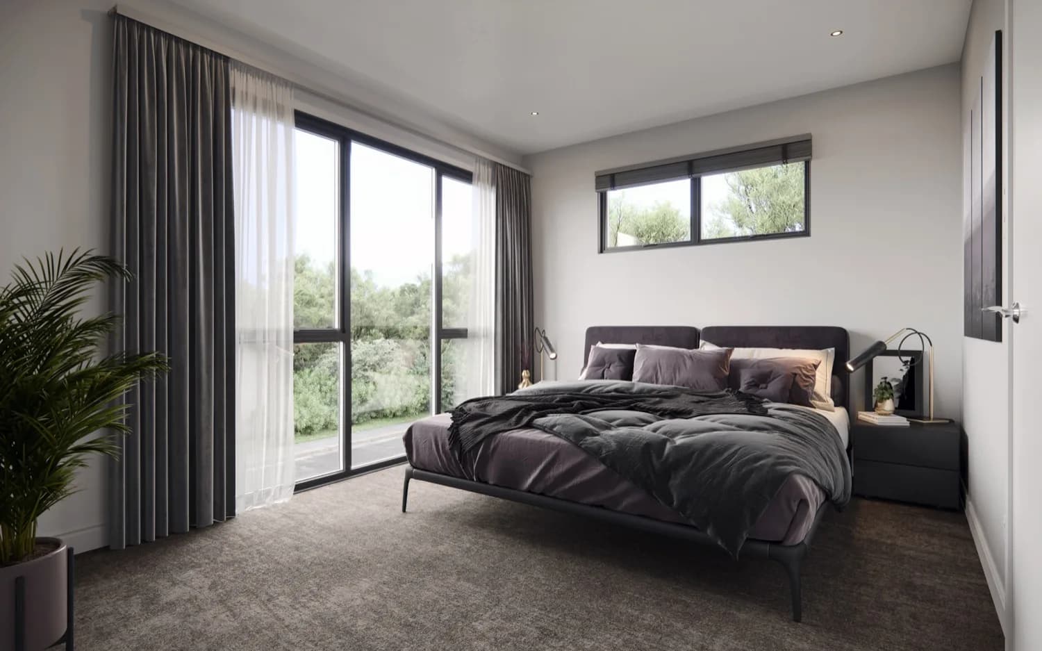 Architectural render of Tudor Residences bedroom